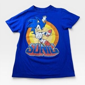 SONIC The Hedgehog Blue SONIC T-Shirt Youth Medium